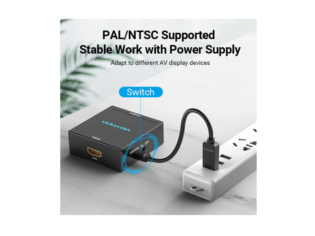 Buy Vention HDMI to RCA Converter - Black Metal in Qatar Buy Vention HDMI to RCA Converter - Black Metal in Qatar